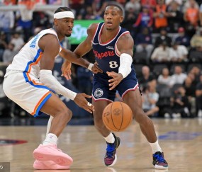 SGA20+11伦纳德20分 雷霆擒快船迎7连胜+锁定联盟第1